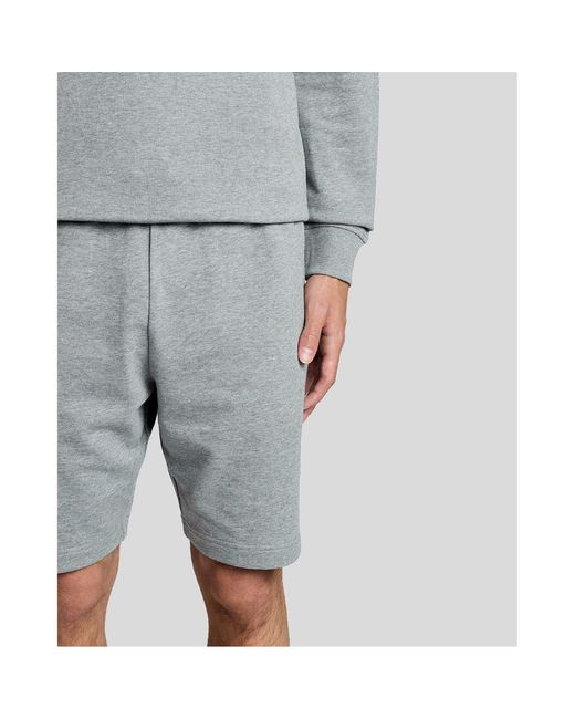 Lyle & Scott Gray Lyle & Scott Cotton Sweatshort for men