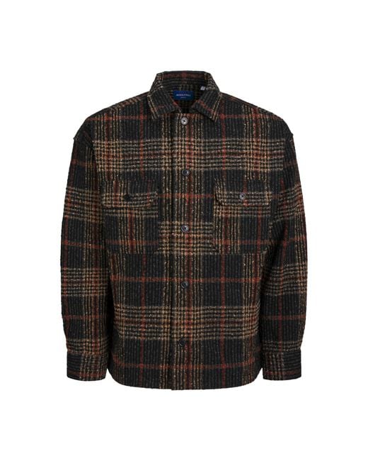Jack & Jones Black Boucle Overshirt for men