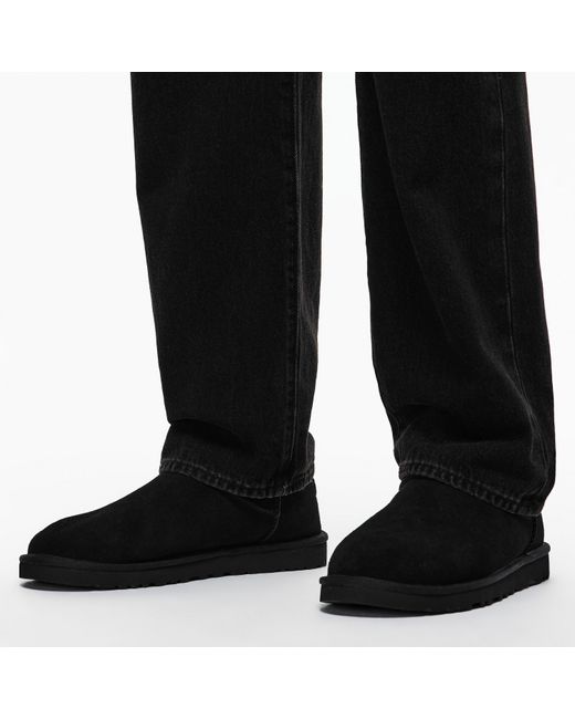 Ugg Black Classic Micro Snug Boots for men