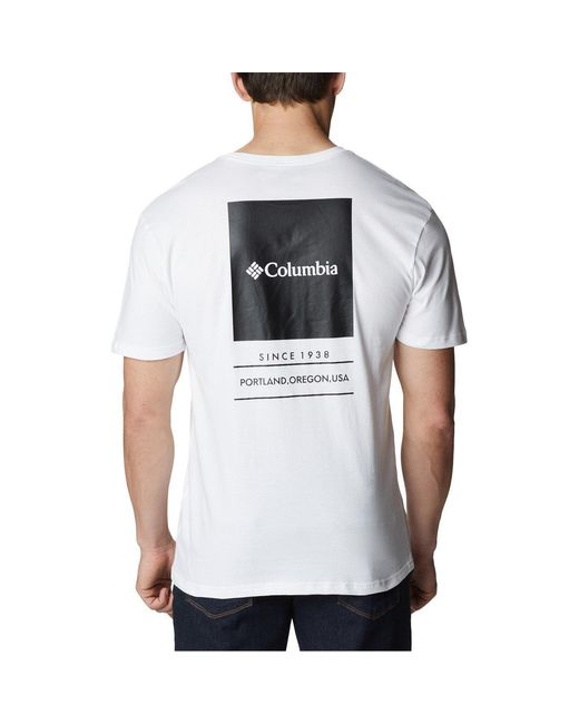 Columbia White Barton Regular Fit T-Shirt for men