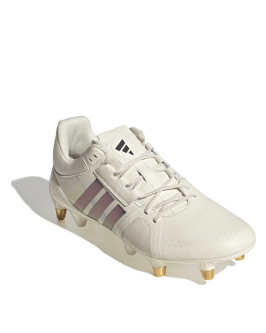 Adidas White Rs15 Avaglide Soft Ground Rugby Boots