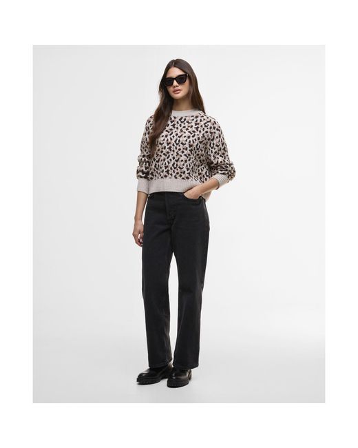 Barbour Black Harley Printed Crew Jumper