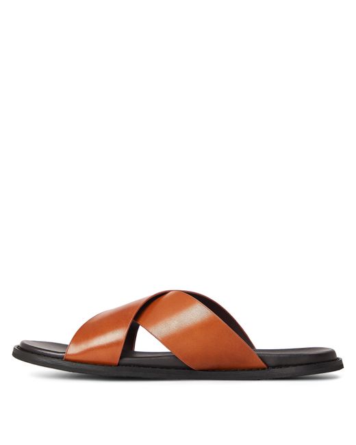 Dune Brown Flat Sandals for men