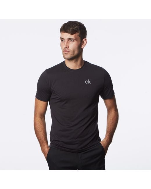 Calvin Klein Black S Newport Tee Moisture Wicking Lightweight T-shirt for men