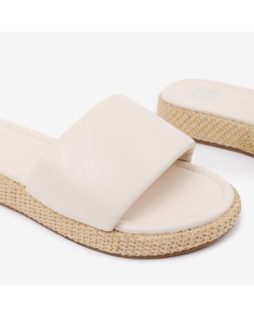 Where's That From White Pu Julia Wide-Fit Flatform Sliders Sandal