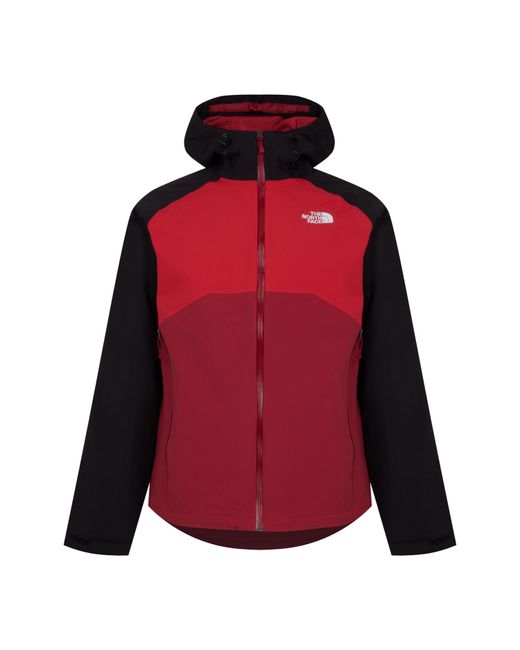The North Face Red Stratos North Face Waterproof Packable Rain Anorak for men