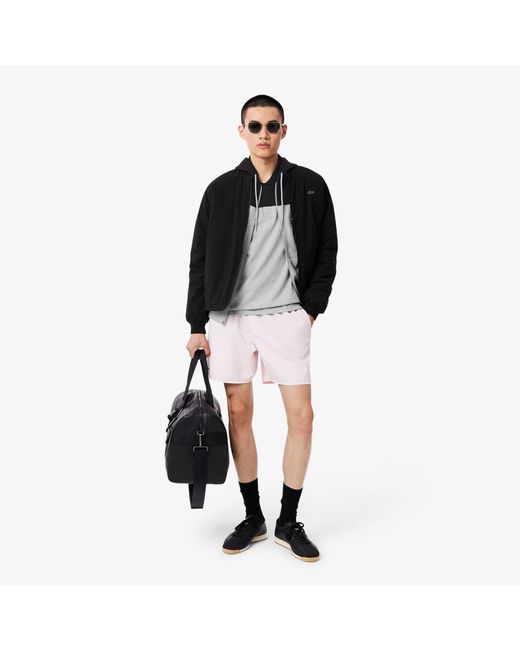 Lacoste Black Regular Fit L.12.12 Colour Block Polo Shirt for men
