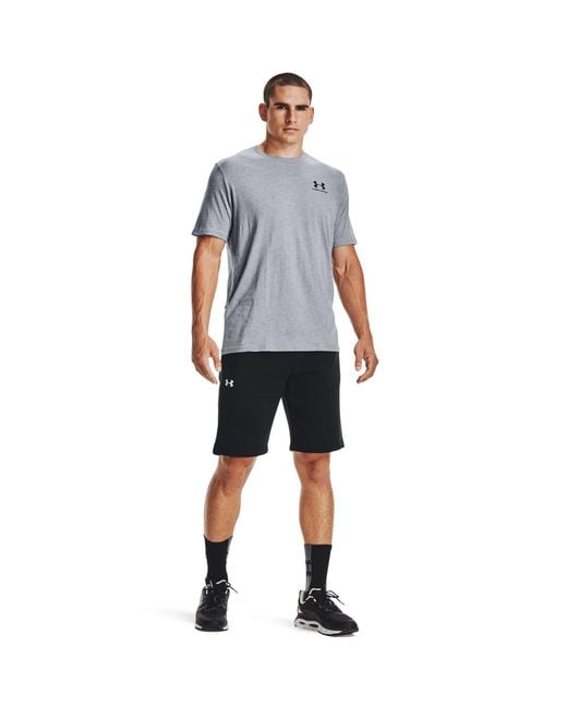 Under Armour Gray Sportstyle Left Chest Short Sleeve Super Soft T Shirt For Training And Fitness, Fast-drying T Shirt With Graphic for men