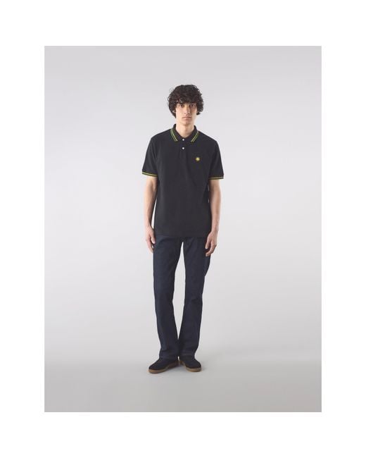 Pretty Green Black Brixton Short-Sleeve Polo Shirt for men