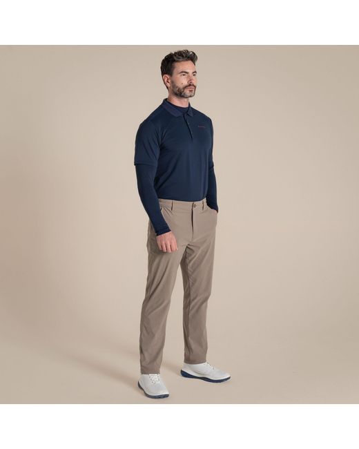 Craghoppers Blue Nosilife Mock Neck Long-Sleeved Jersey Top for men