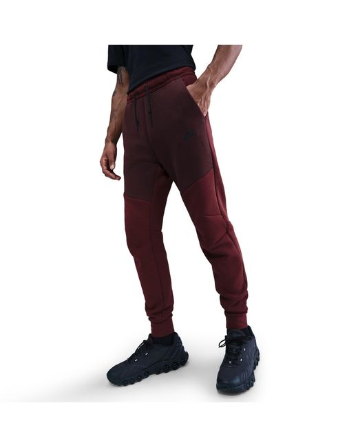Nike Red Tech Fleece Joggers for men