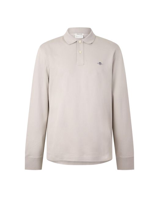 Gant Gray Ls Rugby Polo Sn64 for men