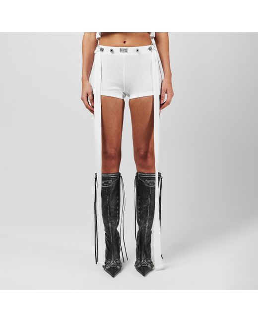 Jean Paul Gaultier White Patch Shorts