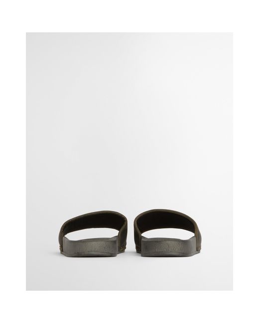 Barbour Black Cresswell Sliders for men