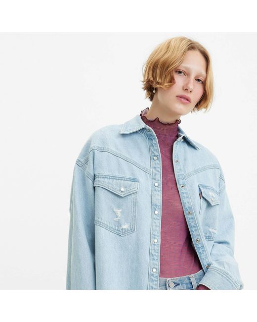 Levi's Blue Dorsey Xl Western Shirt
