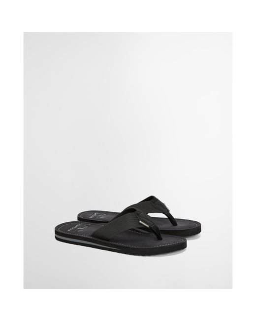 Barbour Black Toeman Beach Sandal for men