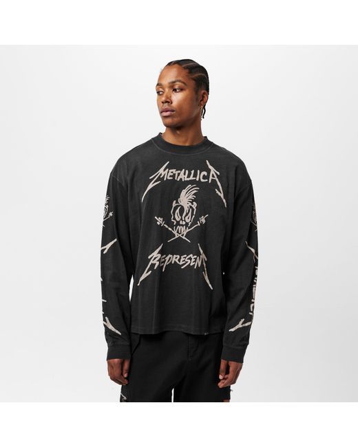 Represent Black Cotton T-Shirt for men
