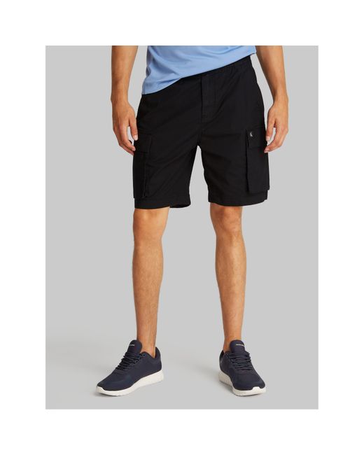 Calvin Klein Blue Washed Cargo Short for men