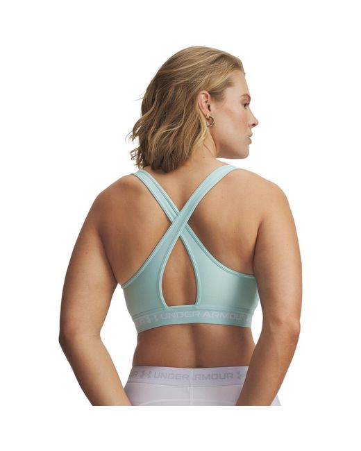 Under Armour Blue Crossback Medium Impact Sports Bra