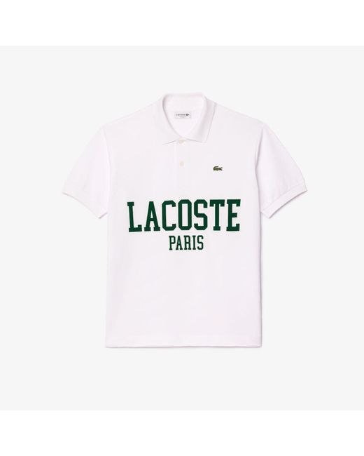 Lacoste White Classic Fit L.12.12 Petit Piqué Polo for men