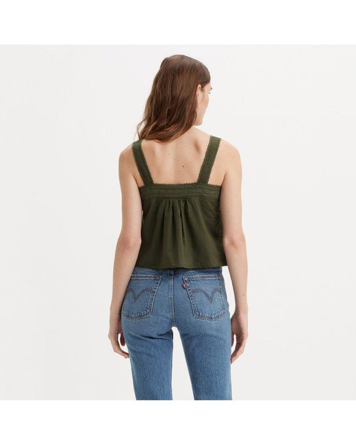 Levi's Green Cici Tank Woven Cami Vest