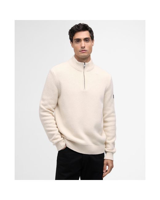Barbour White Enfield Jumper for men