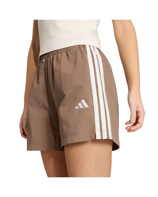 Adidas Brown Woven Tracksuit Shorts