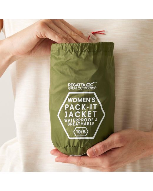 Regatta Green Pack It Iii Waterproof Jacket