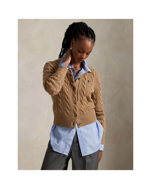 Polo Ralph Lauren Natural Cable Knit Cardigan
