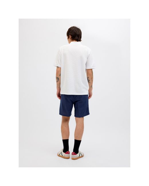Jack & Jones White Austin Zip Polo for men