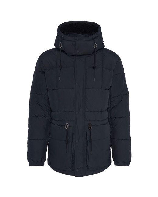 Barbour Blue Gillside Quilted Hooded Short Puffer Jacket for men