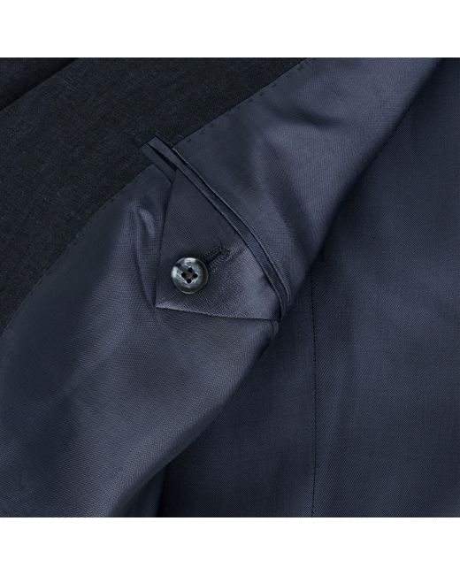 Without Prejudice Blue Frith Slim Fit Linen Jacket for men