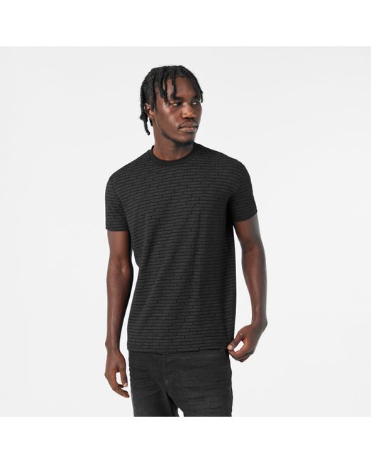 DSquared² Black All Over Logo T-Shirt for men