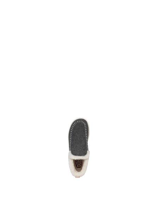 HeyDude Gray Denny Wool Faux Shearling Boots