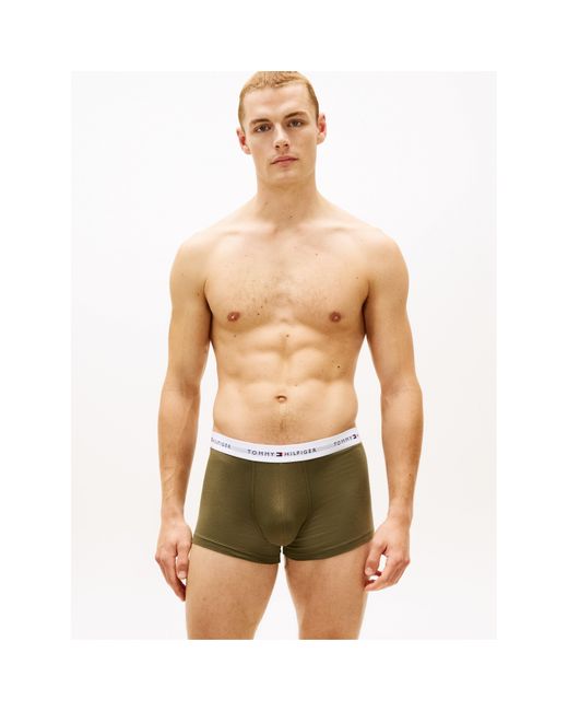 Tommy Hilfiger Black 3-Pack Logo Waistband Trunks for men