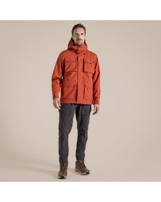 Craghoppers Red Hartley Rain Anorak for men