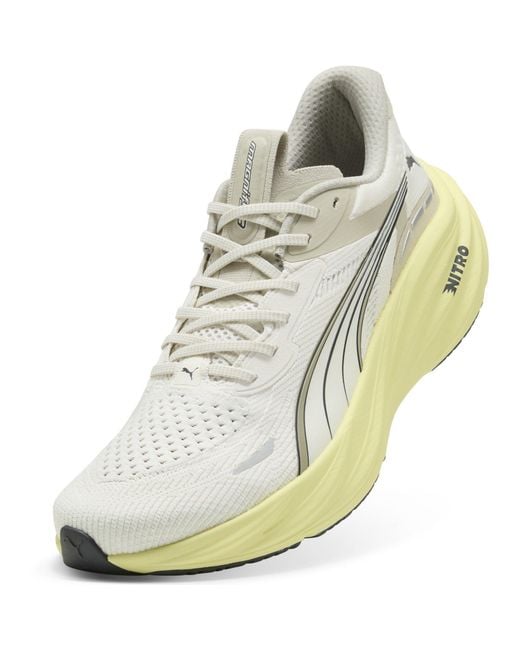 PUMA White Magnify Nitro 3 Everyday Neutral Road Running Shoes for men