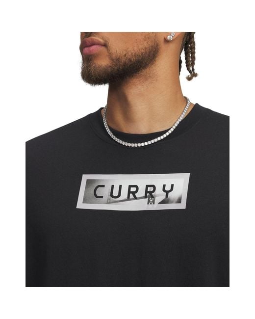 Under Armour Black Ua Curry Trend Tee 1 for men