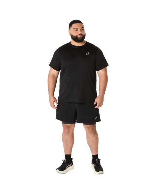 Asics Black Road 2N1 5In Short Running for men