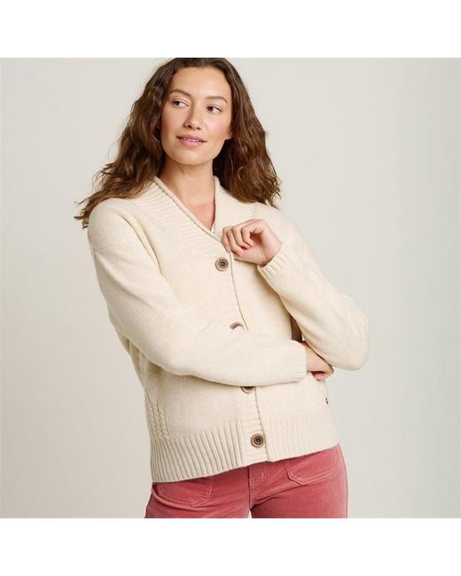 Brakeburn Natural Shawl Collar Knitted Cardigan