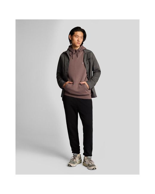 Lyle & Scott Black Closed Hem Fleece Joggers for men