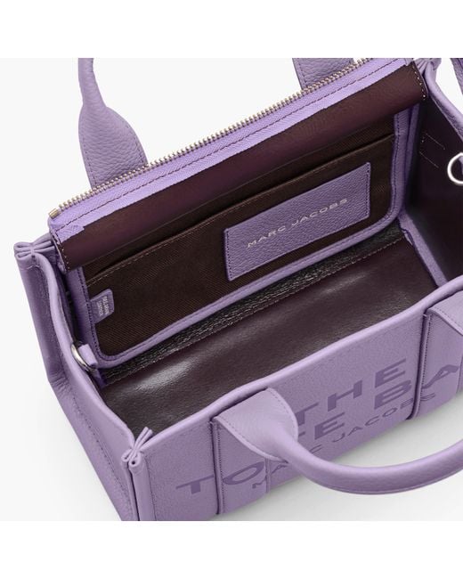 Marc Jacobs Purple Small Leather Tote Bag