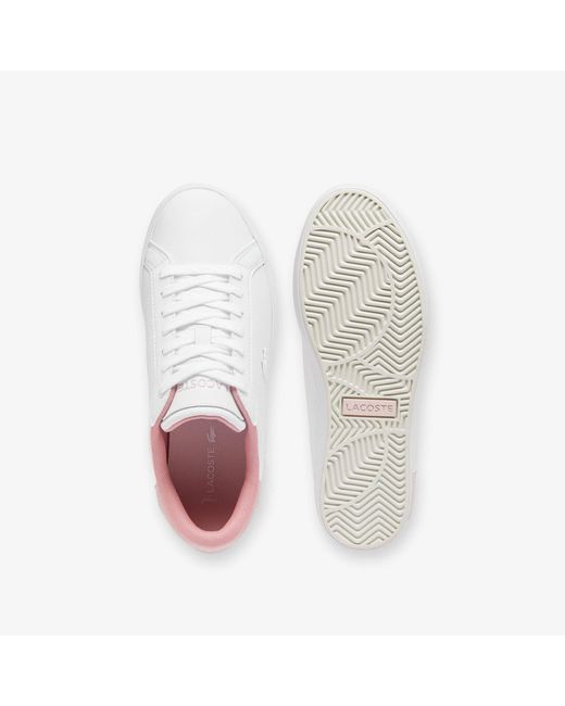Lacoste White Powercourt Low-Profile Court Trainers