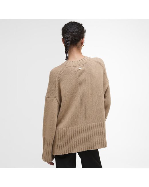 Barbour Brown Sophia Crew Neck Jumper