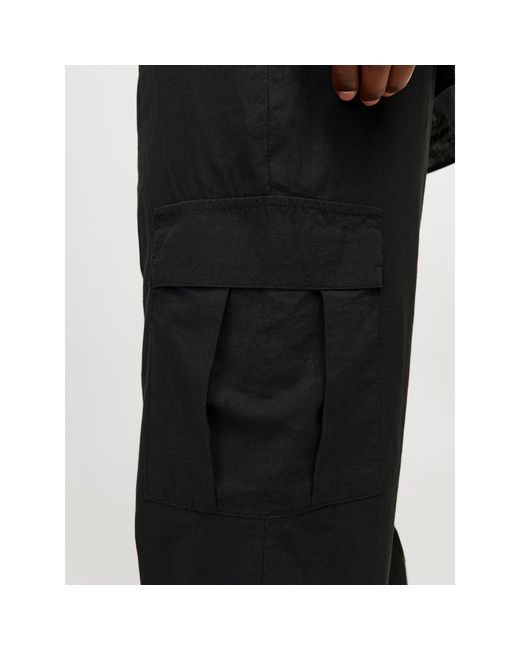 Jack & Jones Black Karl Cargo Trousers for men