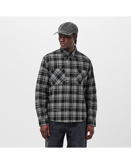 Off-White c/o Virgil Abloh Gray Long Sleeve Dress Shirt for men
