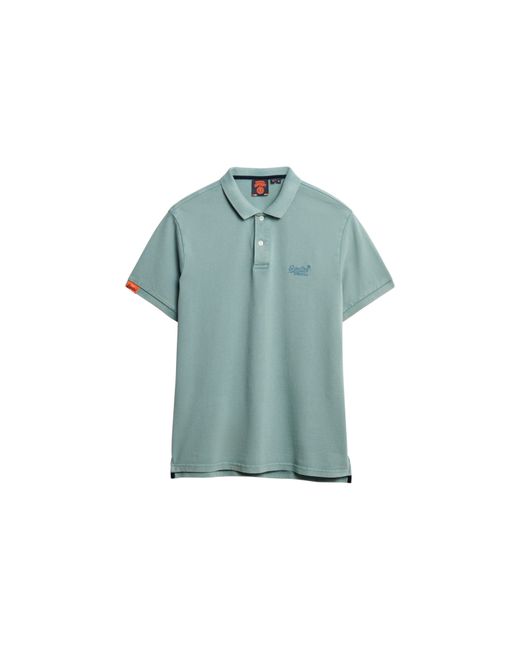 Superdry Blue Short-Sleeve Polo Shirt for men