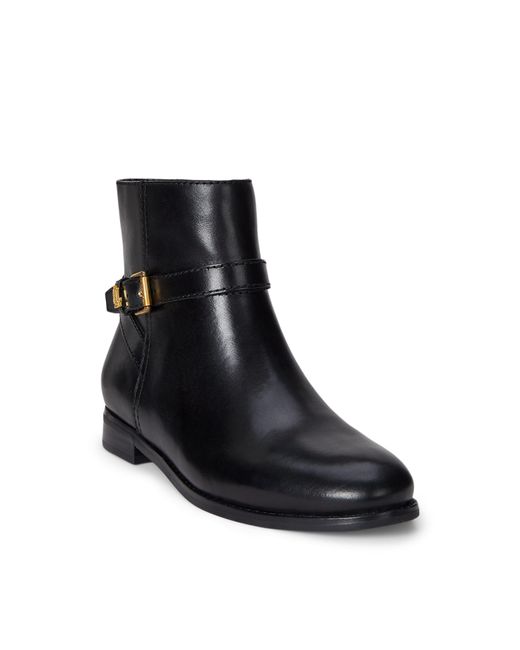 Ralph Lauren Black Brook Flat Ankle Boot