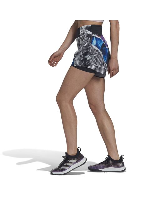 Adidas Blue Tennis U.S. Series Ergo Printed Shorts