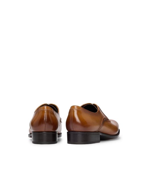 Boss Brown Derby Shoes for men